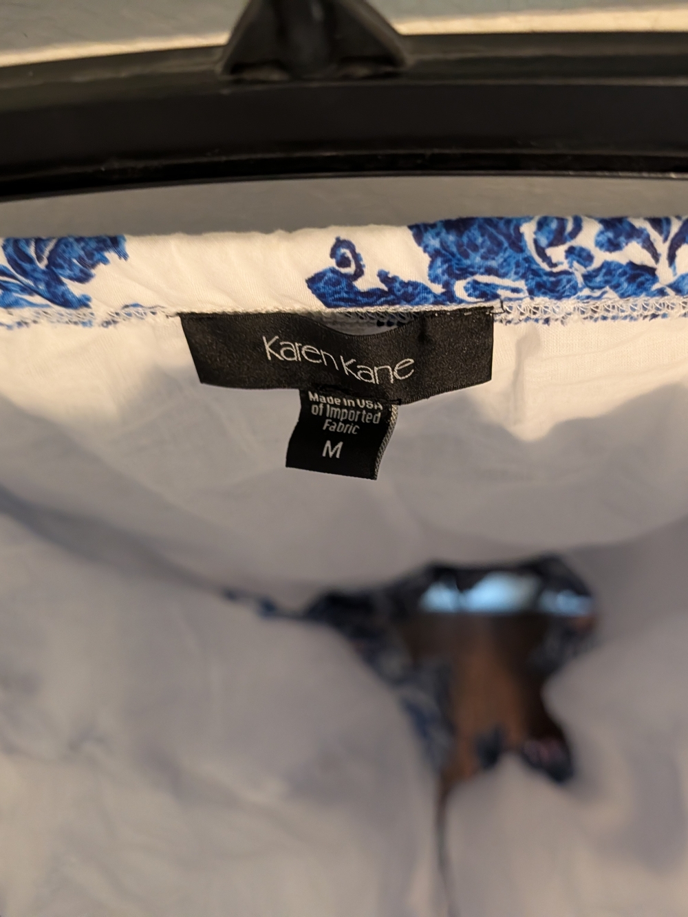 Karen Kane NWT White Blue Floral Maxi Skirt Medium M Boho Beach Travel Vacation - Picture 5 of 5